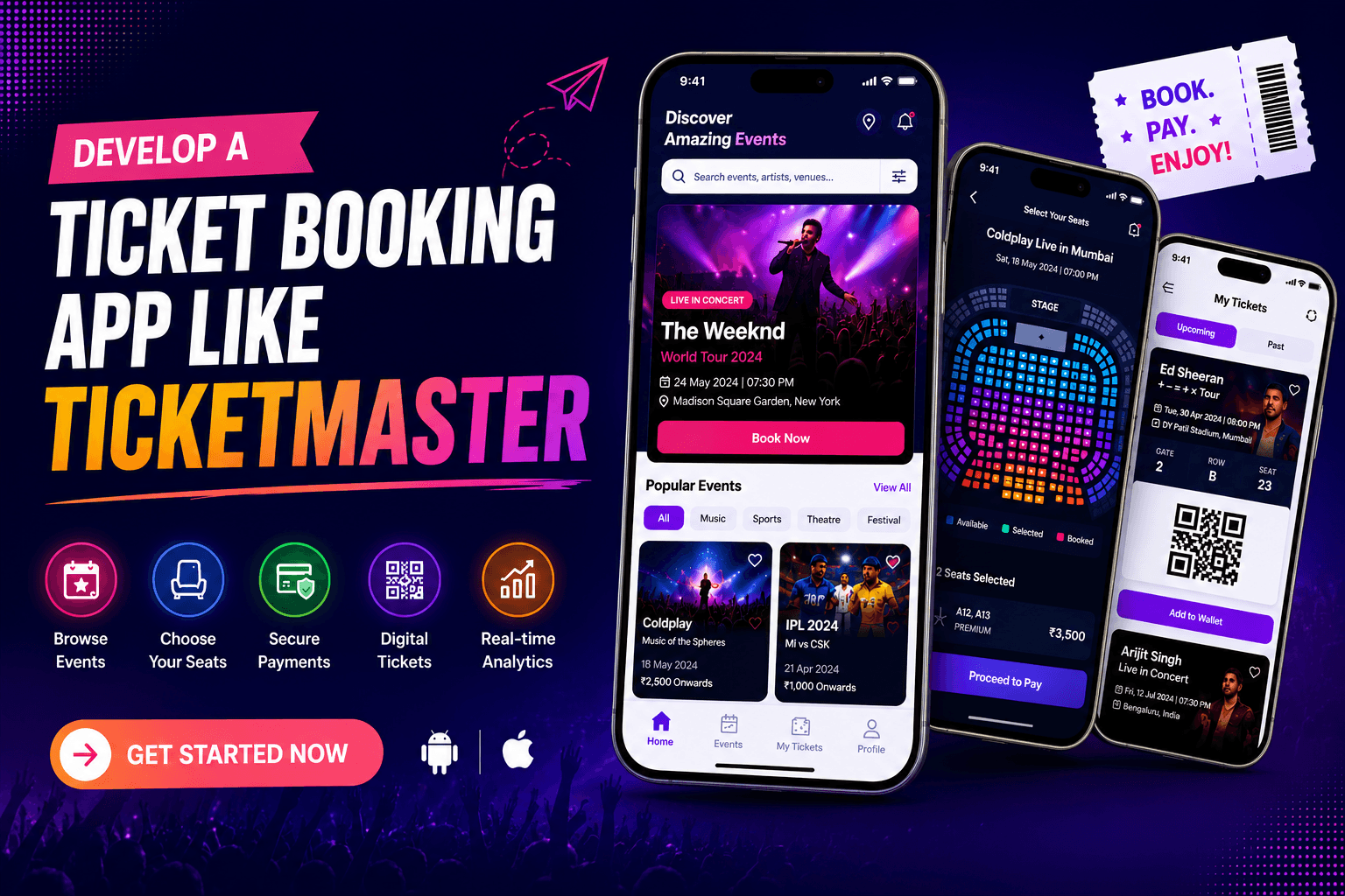 Develop a Ticket Booking App Like Ticketmaster